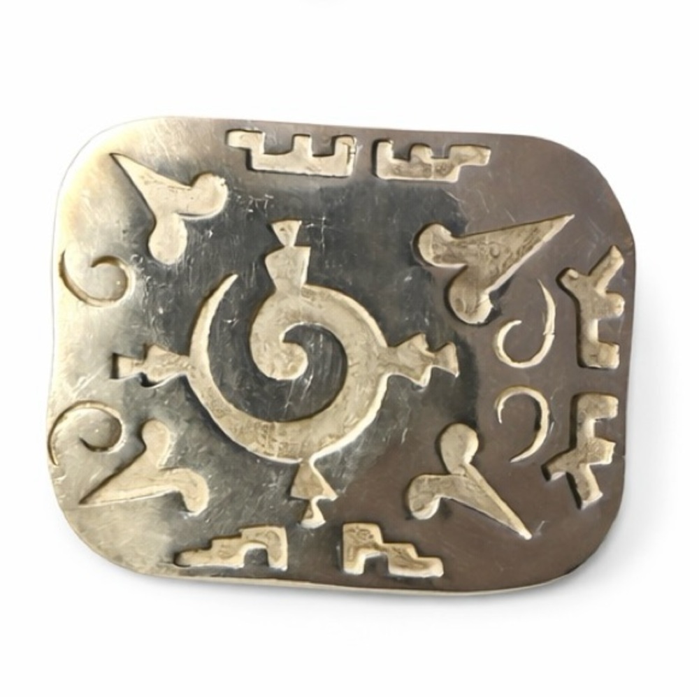 Vintage Taxco Sterling Silver Abstract Pin Collectable Artisan Statement Piece